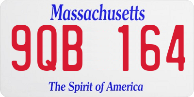 MA license plate 9QB164