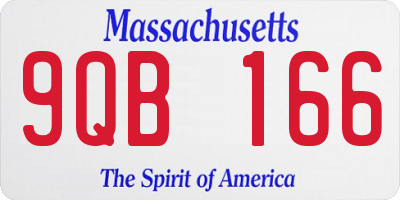 MA license plate 9QB166