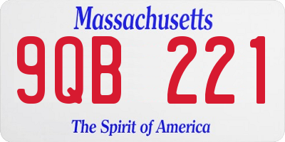 MA license plate 9QB221