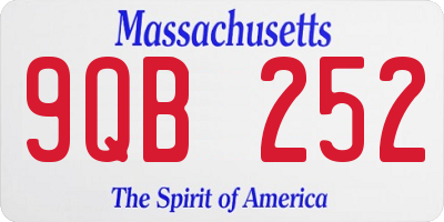 MA license plate 9QB252