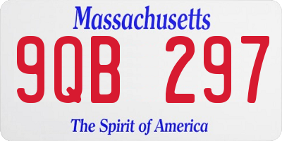 MA license plate 9QB297