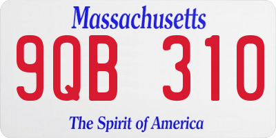 MA license plate 9QB310