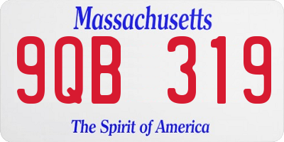 MA license plate 9QB319