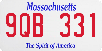 MA license plate 9QB331
