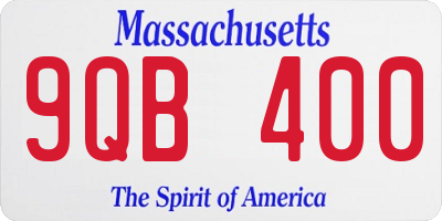 MA license plate 9QB400