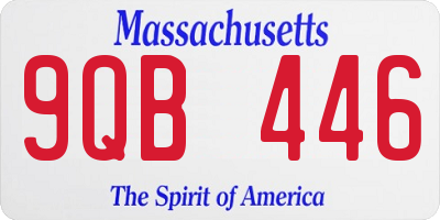 MA license plate 9QB446