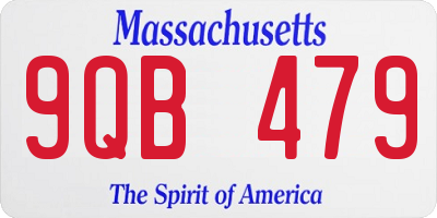 MA license plate 9QB479