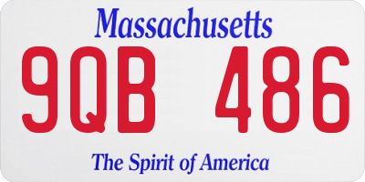 MA license plate 9QB486