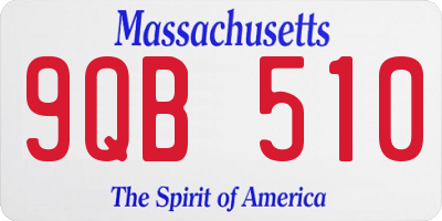 MA license plate 9QB510