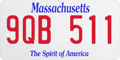 MA license plate 9QB511