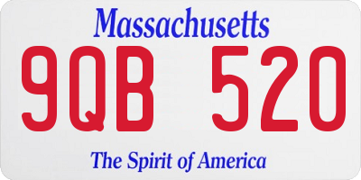 MA license plate 9QB520
