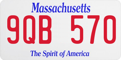 MA license plate 9QB570