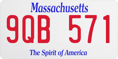 MA license plate 9QB571