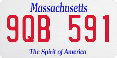 MA license plate 9QB591