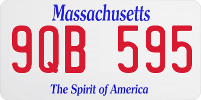 MA license plate 9QB595