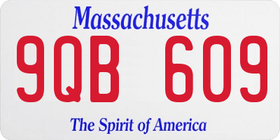 MA license plate 9QB609