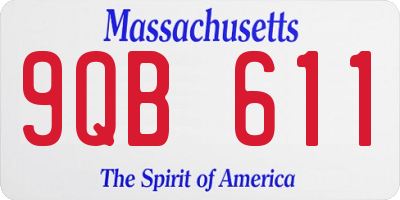 MA license plate 9QB611