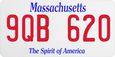 MA license plate 9QB620