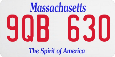 MA license plate 9QB630