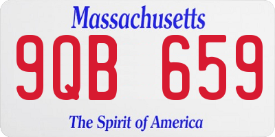 MA license plate 9QB659