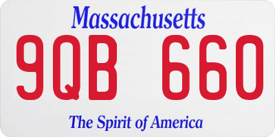 MA license plate 9QB660