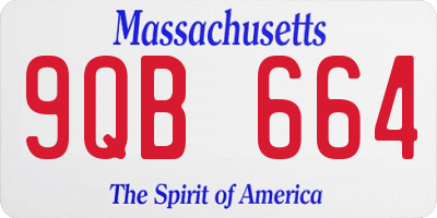 MA license plate 9QB664