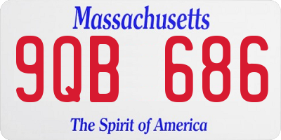 MA license plate 9QB686