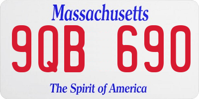 MA license plate 9QB690