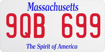 MA license plate 9QB699