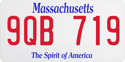 MA license plate 9QB719