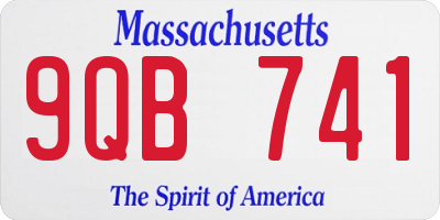 MA license plate 9QB741