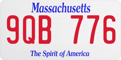 MA license plate 9QB776