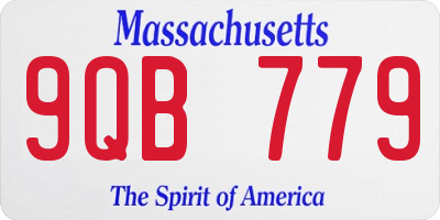 MA license plate 9QB779