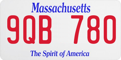 MA license plate 9QB780