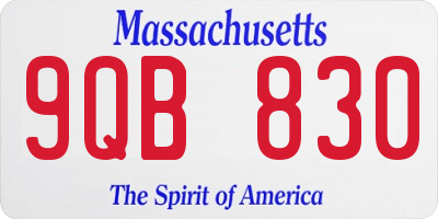 MA license plate 9QB830