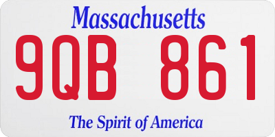 MA license plate 9QB861