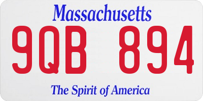 MA license plate 9QB894