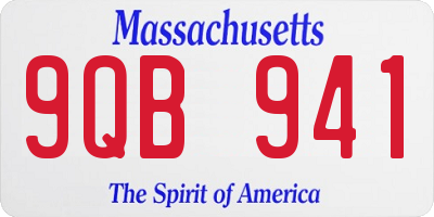 MA license plate 9QB941