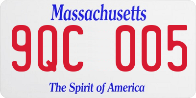 MA license plate 9QC005