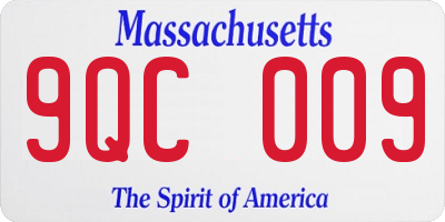 MA license plate 9QC009