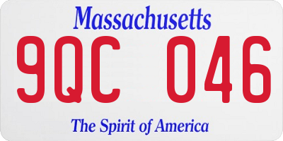 MA license plate 9QC046