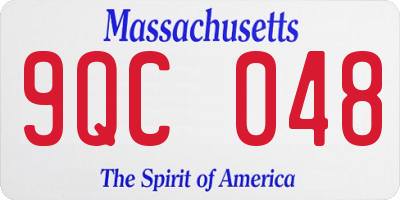 MA license plate 9QC048