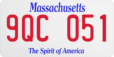 MA license plate 9QC051