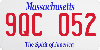 MA license plate 9QC052
