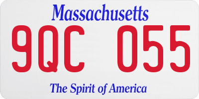 MA license plate 9QC055