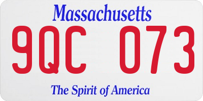 MA license plate 9QC073