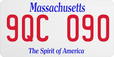 MA license plate 9QC090