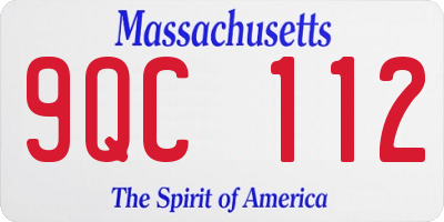 MA license plate 9QC112