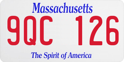 MA license plate 9QC126