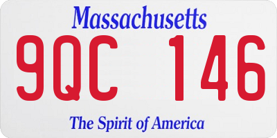 MA license plate 9QC146